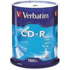 100pk Blank CD-R Discs 700MB 80min 52X Recordable Data Music