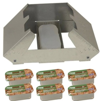 6 Fire Dragon Fuel Blocks With Stove For Hiking , Survival ,Army ...