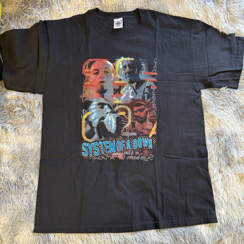Camicia System of a Down 2001 Toxicity Vintage Y2K Taglia L Ricamata Rara Doppia