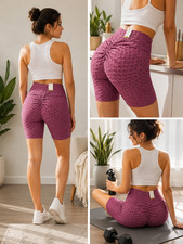 Women Tight- Sports/Yoga/Casual Butt Lift Scrunch Shorts W/Key Pocket in Waist