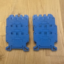 Siemens 8WA1011-6BG11 Two Tier Terminal Block Feed Through 6.5mm Blue Lot of 8