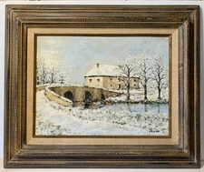 Louis Peyrat Oil Painting Impressionist French Chateau Paris Signed