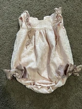 Baby Girl Pink Romper With Bows 3-6 Months