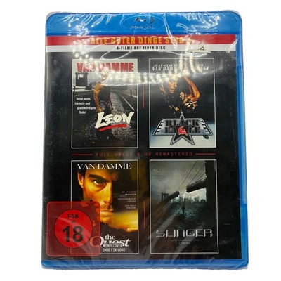 Van Damme - 4 Filme (Leon - Black Eagle - The Quest - Slinger) FSK 18- NEU&OVP