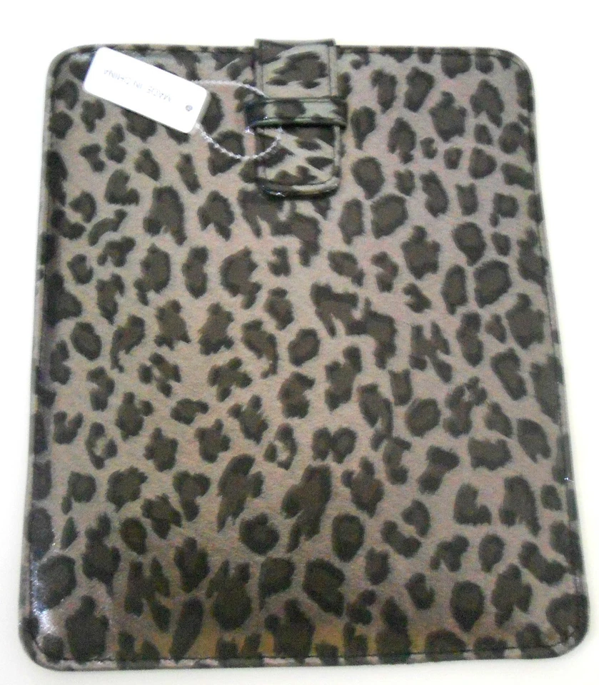 IPAD TABLET PEWTER LEOPARD CASE SLEEVE POUCH COVER - Image 2 of 3