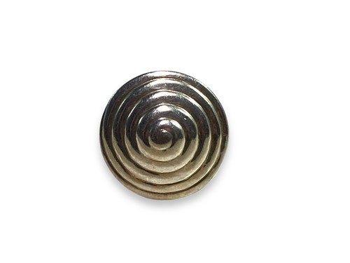 Vintage Sterling Silver Handcrafted Rustic Circle Swirl Design Ring