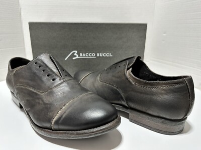 Bacco Bucci Black Leather Italian Loafers 9 s-l400.jpg main image 4