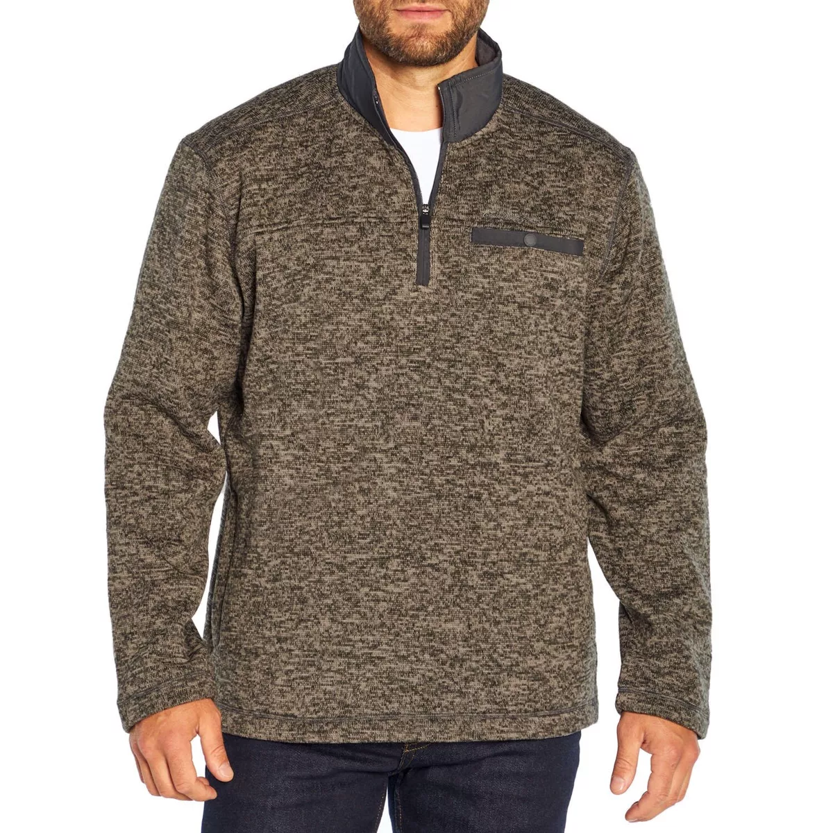 Eddie Bauer Men s Sweater Fleece Pullover Size S Charcoal Heather
