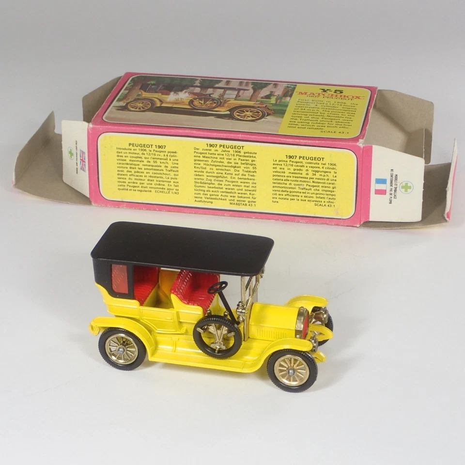 Matchbox Models of Yesteryear Y-5 1907 Peugeot, OVP - Bild 3 von 4