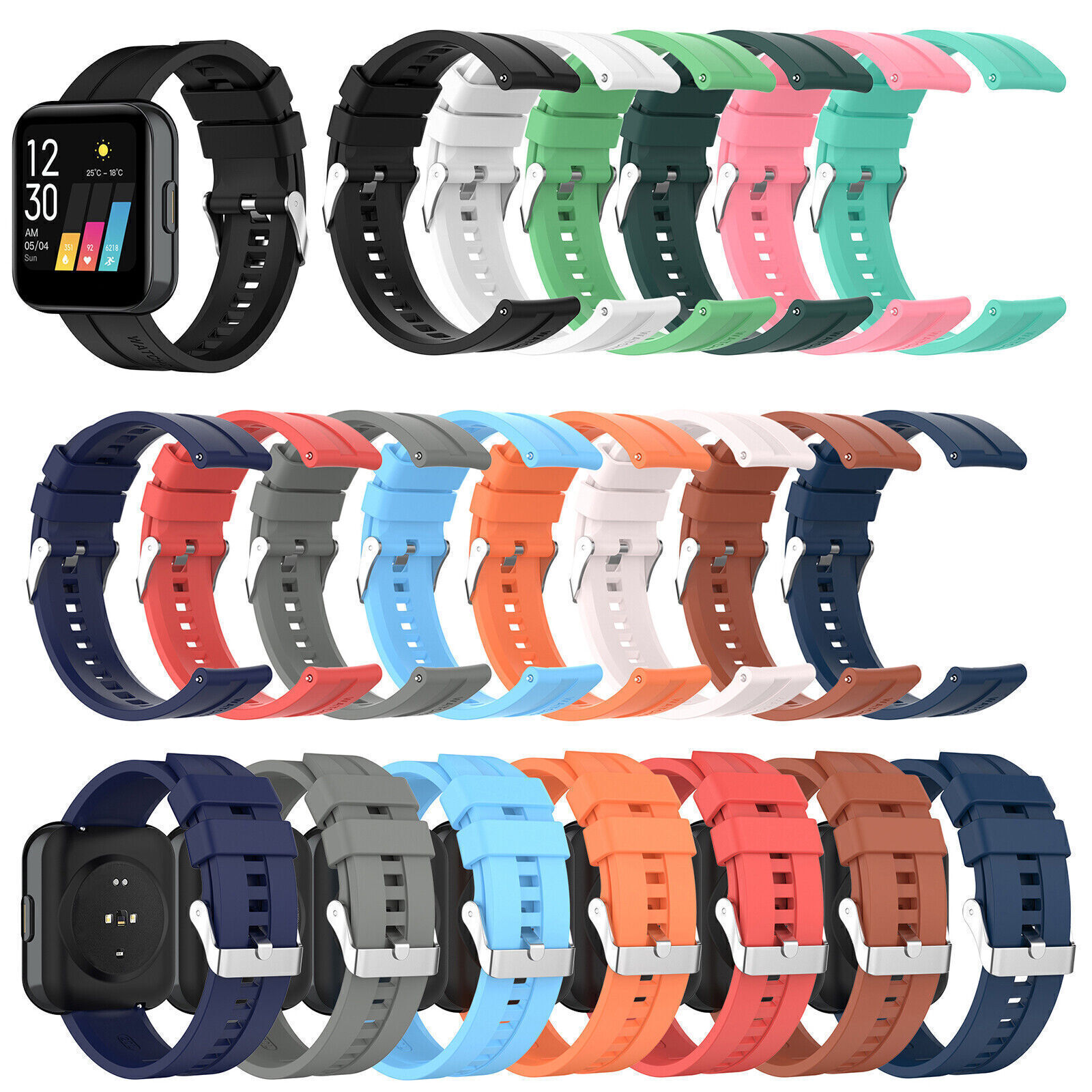 20MM Watch Strap Solid Wristband Bracelet Belt for Realme Watch GT2 Smart Watch