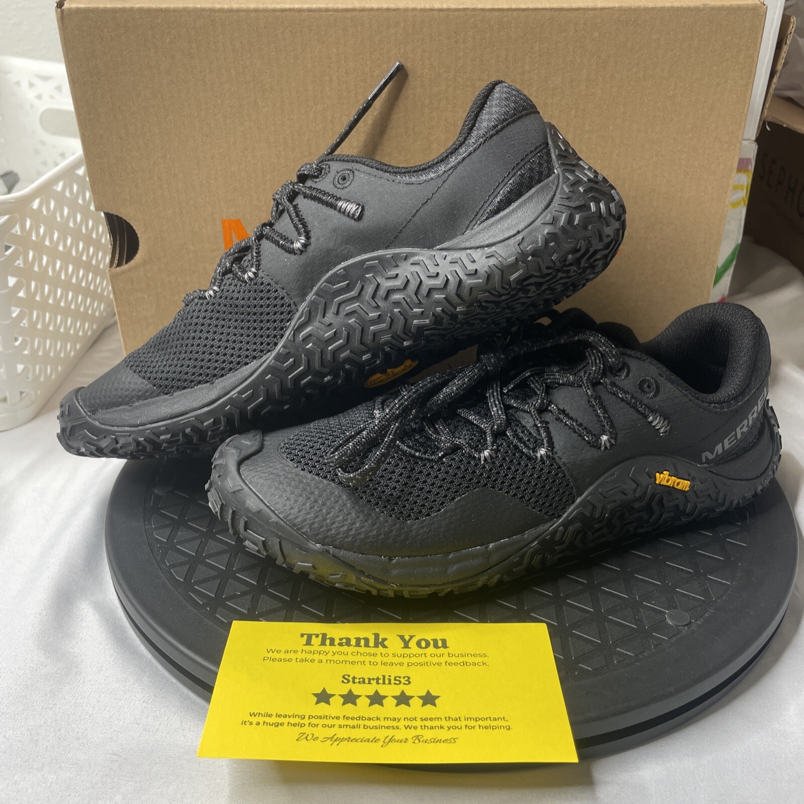 Merrell Guanto da Trail Donna 7 Nero Nero Taglia 9 5 Scarpe Nuove Con Scatola