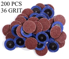 Quick Change Grinding Disc 200 Pcs 2 inch Sanding Discs 36 Grit Aluminum Oxide