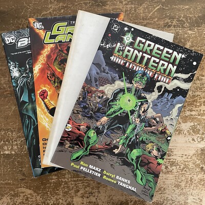 Green Lantern DC Graphic Novel Bundle Blackest Night Baptism Fire