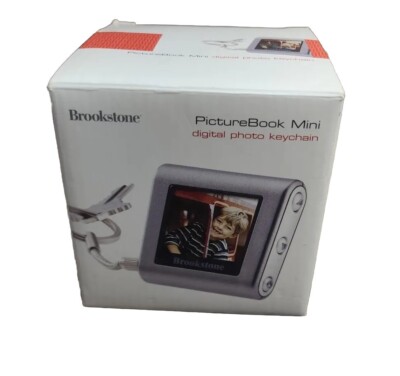 Brookstone Picture Book Mini Digital Photo Keychain with 1.4 inch LCD NEW