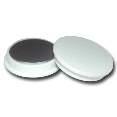 EARTHMAG GMBH 10 Pinnwand Magnete D40x8 mm Weiß Memomagnete Büro Office Tafel Schule Board