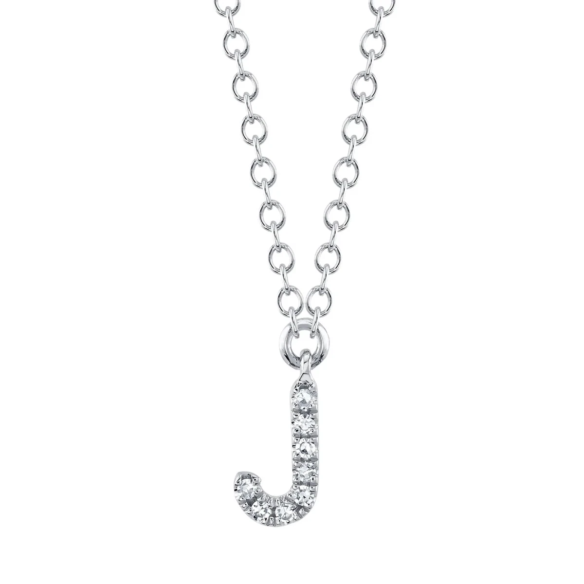 Sterling Silver 3 Stone Geniune Diamond 0.012ct Letter N Necklace Pendant  14 - 32 Inches | Jewellerybox.co.uk