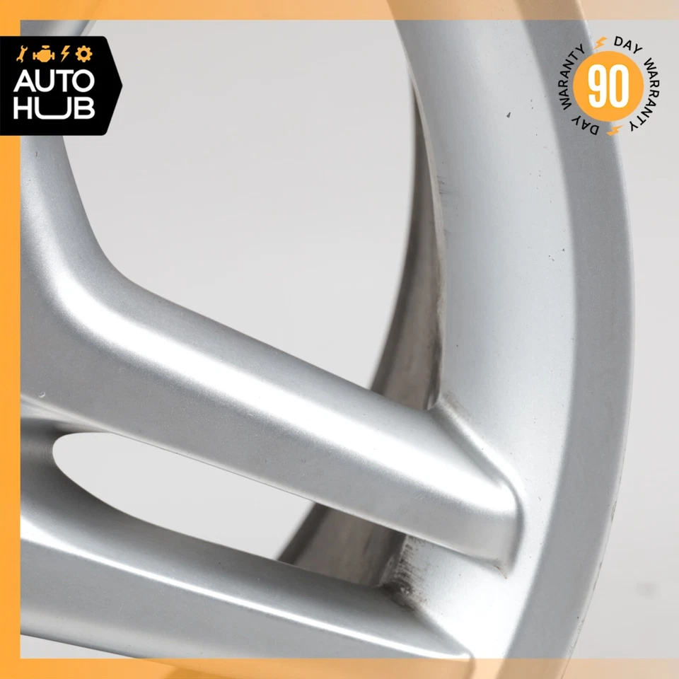 Mercedes R230 SL55 SL65 AMG 9.5 x 18 18" Rear Wheel Rim Silver 2304012902 OEM - Image 4 of 4