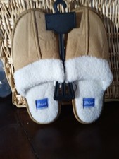 Blue Suede Shoes Size 7/8 Brown Slippers