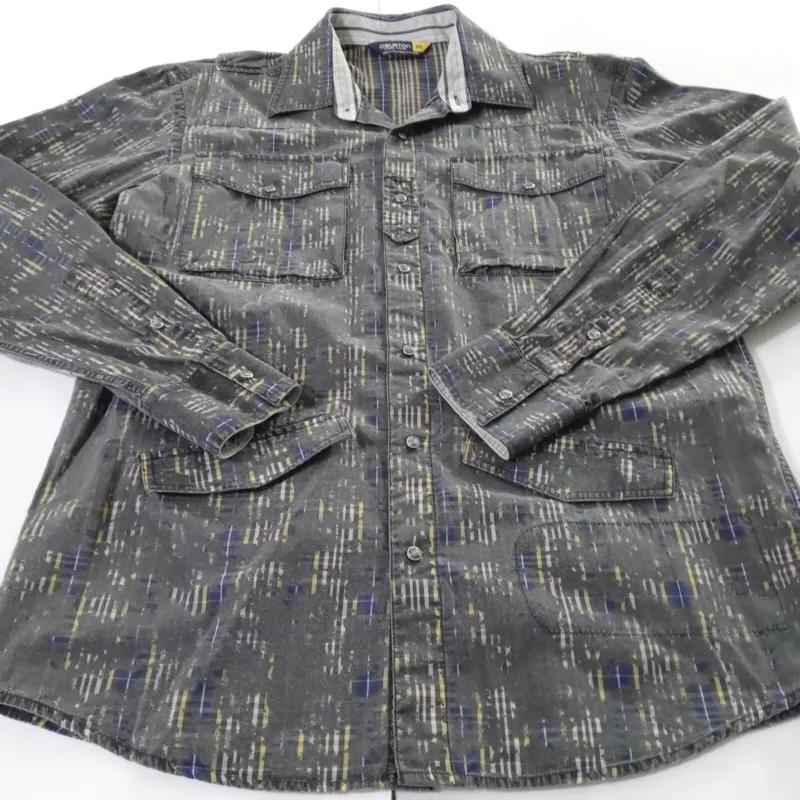 burton snowboarding plaid pearl snap button down rare shirt