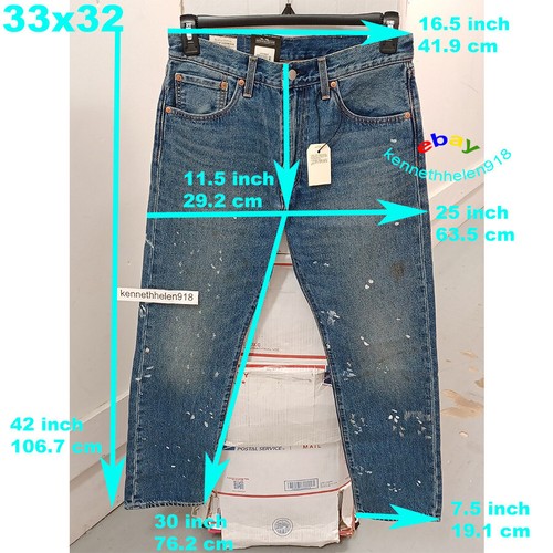 LEVIS PREMIUM 551Z AUTHENTIC STRAIGHT FIT JEANS 247670043 MEN SIZE 33X32,34X32 - Picture 17 of 24