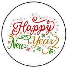 HAPPY NEW YEAR ENVELOPE SEALS LABELS STICKERS PARTY FAVORS
