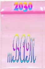 100 PACK PINK 2030 Apple Zip Baggies 2.0x3.0" Mini Zip Custom Baggies