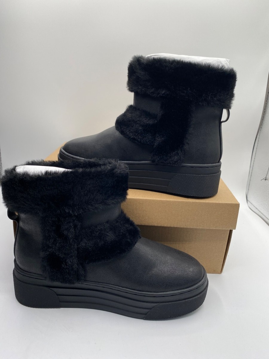 Steve Madden Kids Bunny Girl's Black Slip In Closure Boots Shoes Size NWT