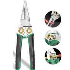 7-In-1 Stainless Steel Electrician Scissors Multifunction Manually Shears Groove