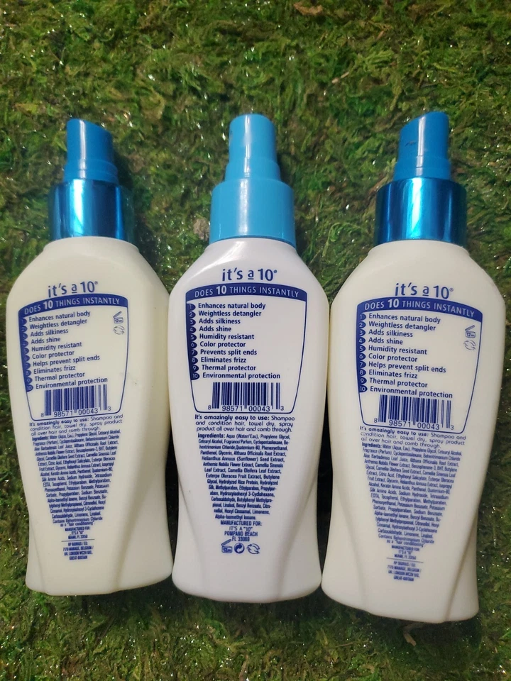 3 It's a 10 Miracle LEAVE IN LITE 4oz New. No cap but new - Image 2 of 2