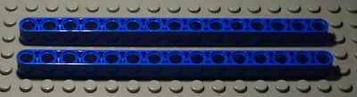 LEGO Technic Perforated Beam 1x15 Blue 2 Pieces (2651)