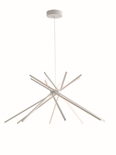 White hanging lamp LED Ø113 cm large 3000lm 4000K design pendant light dining table-
