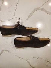 Vintage 1960s AMF Suede Leather Womens Bowling Shoes Brown Tan 7.5 8 Bowler