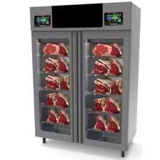 Omcan USA 45176 MaturMeat Meat Dry Aging Cabinet, 220+220lbs Capacity  220v/6...