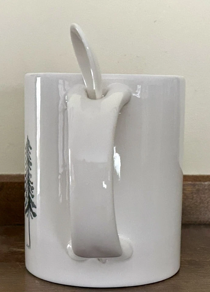 Tazas de café ThirstyStone tres pinos diseño navideño árboles de Navidad con cuchara Foto 3 de 4