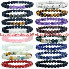Bracelet Handmade Natural Gemstone Beads Round Stretch Healing Reiki 8mm