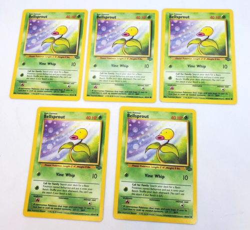 Set of 5 BELLSPROUT 49/64  Pokémon Base Set JUNGLE Unlimited 1999 HP - Picture 1 of 13