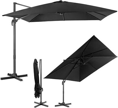 Sonnenschirm 3m quadratisch Gartenschirm 360°drehbar, neigbar UV-Schutz