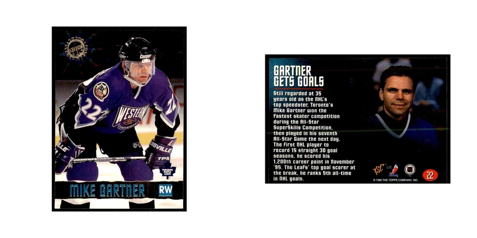 1996 Stadium Club Members Only Mike Gartner Hockey Cards #22 - Image 3 of 3