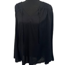 Jessica Simpson Blouse Women's Large Leslie Boho Long Flare Sleeve 69.50