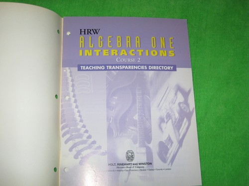 Algebra One interaction course 2 Teaching Transparencies Directory - Picture 3 of 4