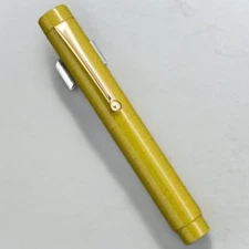 Eboya Tan-Pen Ebonite 14K Fountain Pen Yellow F Nib NEW