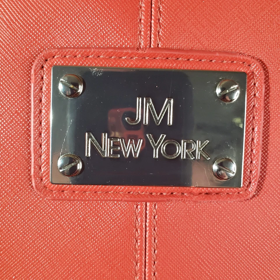 Joy Mangano 红色 Weekender Duffle 旅行携带所有托特包 滚动袋 二手状况完好 — 第 2/4 张图片