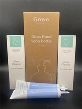 Grove Collaborative Cleaning Lot Glass Hand Soap Bottle Glass Cleaner Tub & Tile