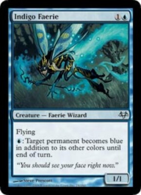 4x Indigo Faerie NM-Mint, English Eventide MTG Magic