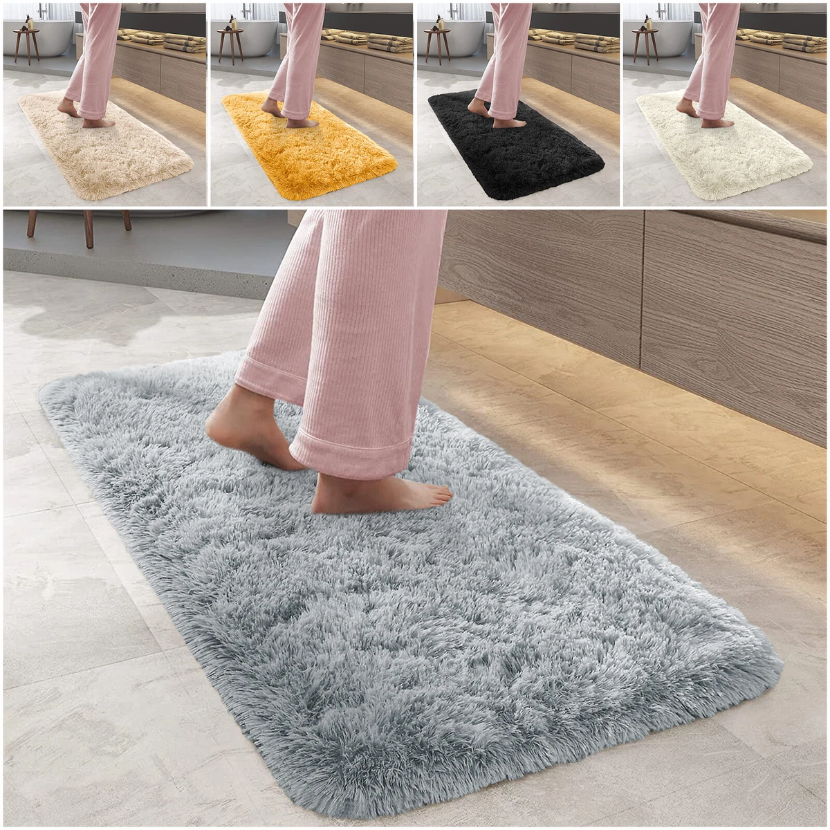 50*80/60*90 Bathroom Bath Mats Toilet Floor Mat Non-slip Absorbent Bathroom