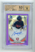 2014 Bowman Draft Nick Gordon Auto 1st Purple Refractor /10 BGS 9.5 10 Autograph