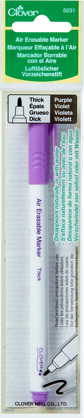 Clover 5031 Air-Erasable Marker - Thick-Purple (3Pk)