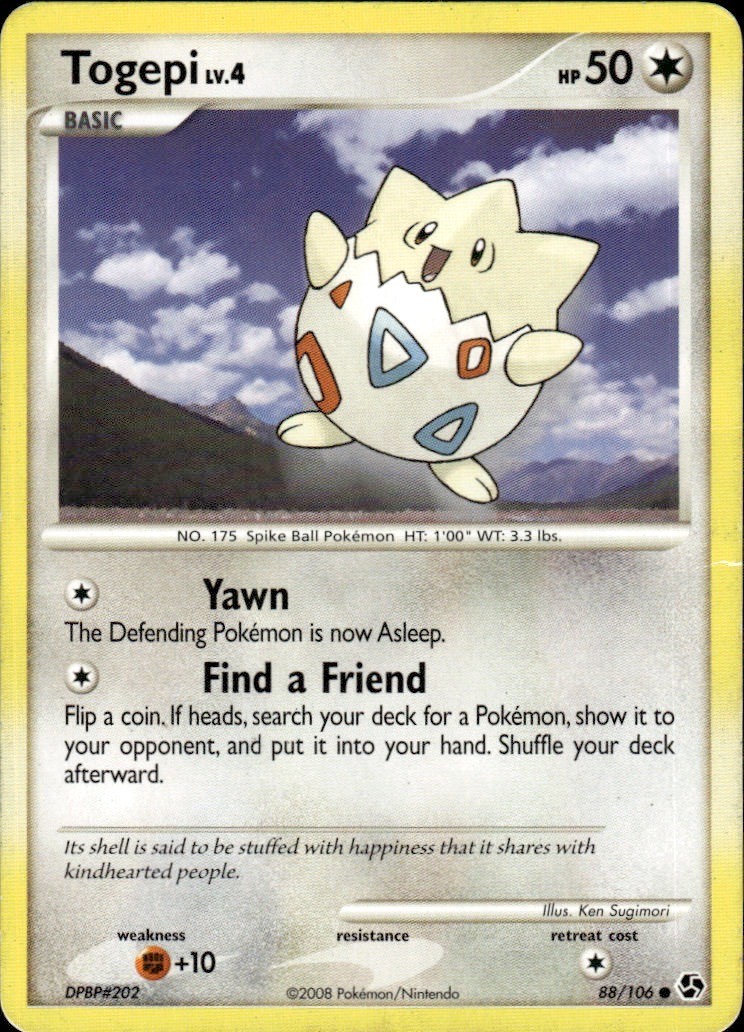 Togepi Common Great Encounters 88/106 Colorless Normal Pokemon Card