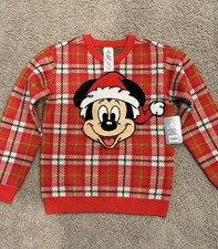 Disney 2025 Mickey Mouse Holiday Christmas Sweater Kids size 9/10 - Brand New