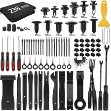 238PCS Car Trim Removal Tool Kit with Push Pin Fasteners, Panel Clips & Pliers